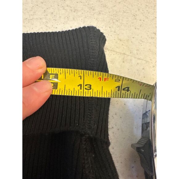 Theory Womens M Pull On HR Stretch Foldover Waist Jogger Pants Black Pockets A14 - Picture 6 of 7